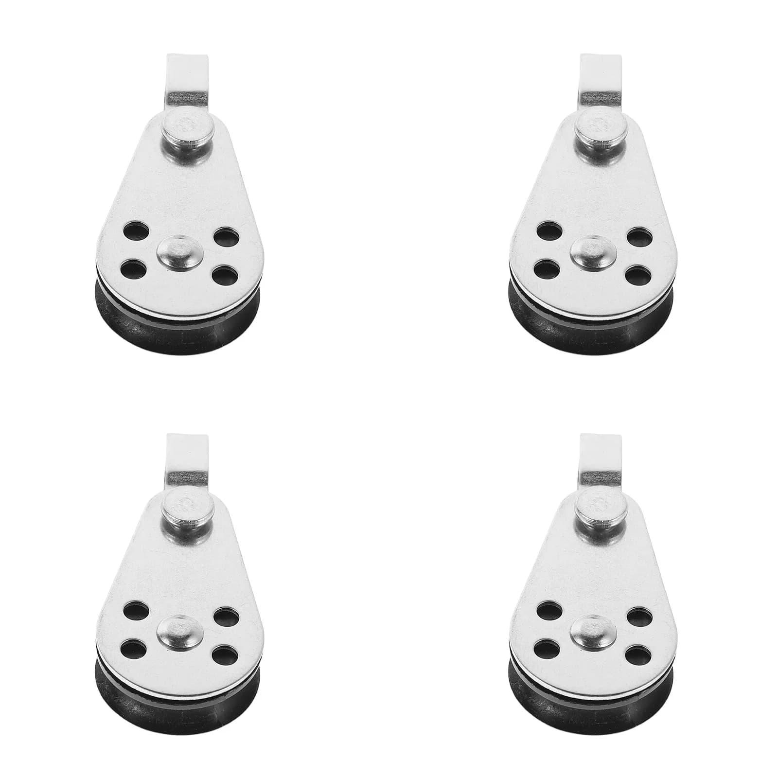 4Pcs Stainless Steel Marine Pulley Kit Nylon Sheaves Ideal for Sailboat Yacht Kayak Rope Handling Boat Accessories Pulley Blocks