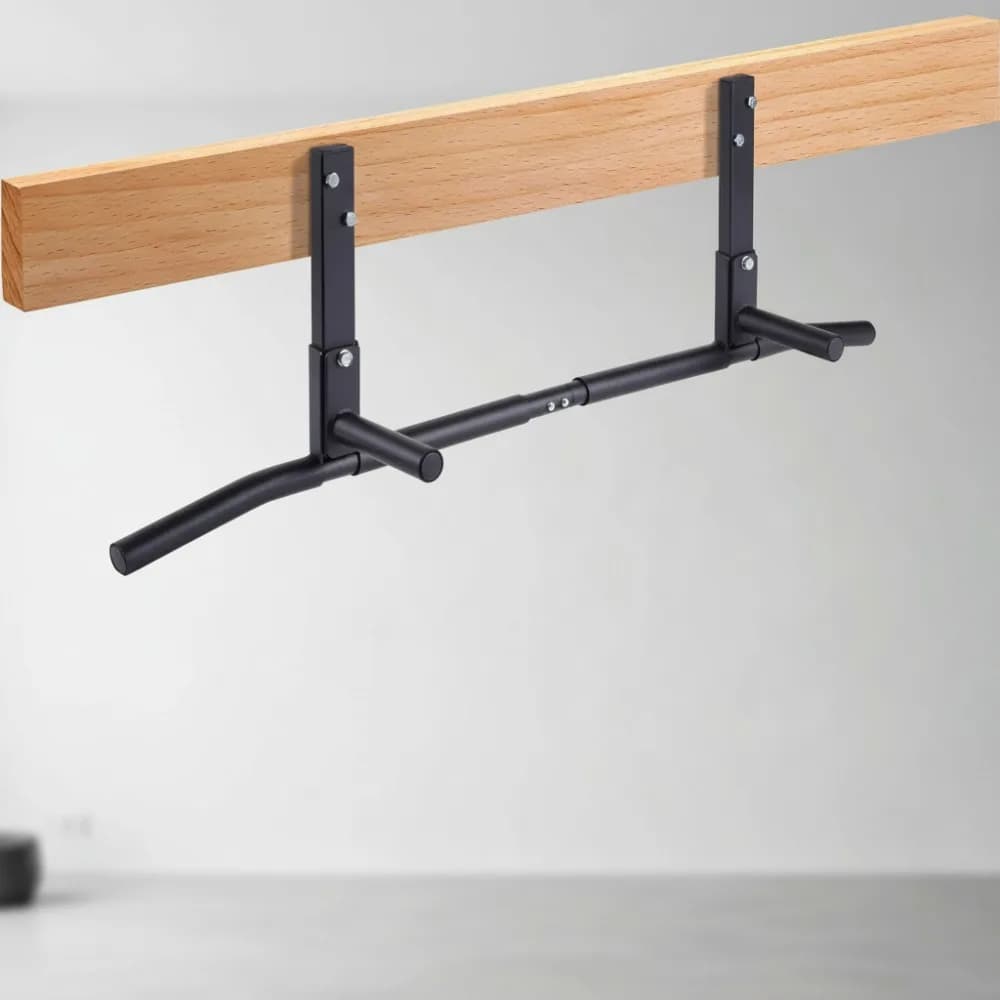 Ceiling traction bar for heavy loads, 42 inch multi-handle pull bar for gym and crossfit exercises at home