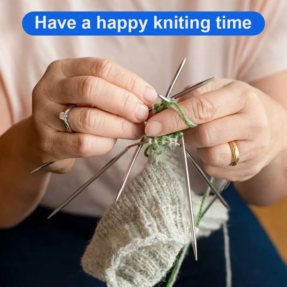 Set of 3 Metal Circular Knitting Ferries for Knitting, Socks, Gloves, Hats, Work Tools for Knitting ♪