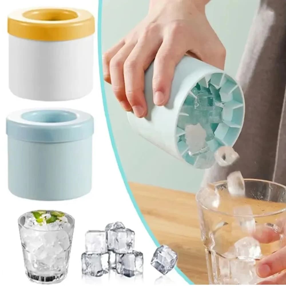 Stampo per Ghiaccio Rotondo in Silicone di Grado Alimentare, Stampo Creativo per Cubetti di Ghiaccio Fai-da-Te per Frigorifero, Utensili da Bar