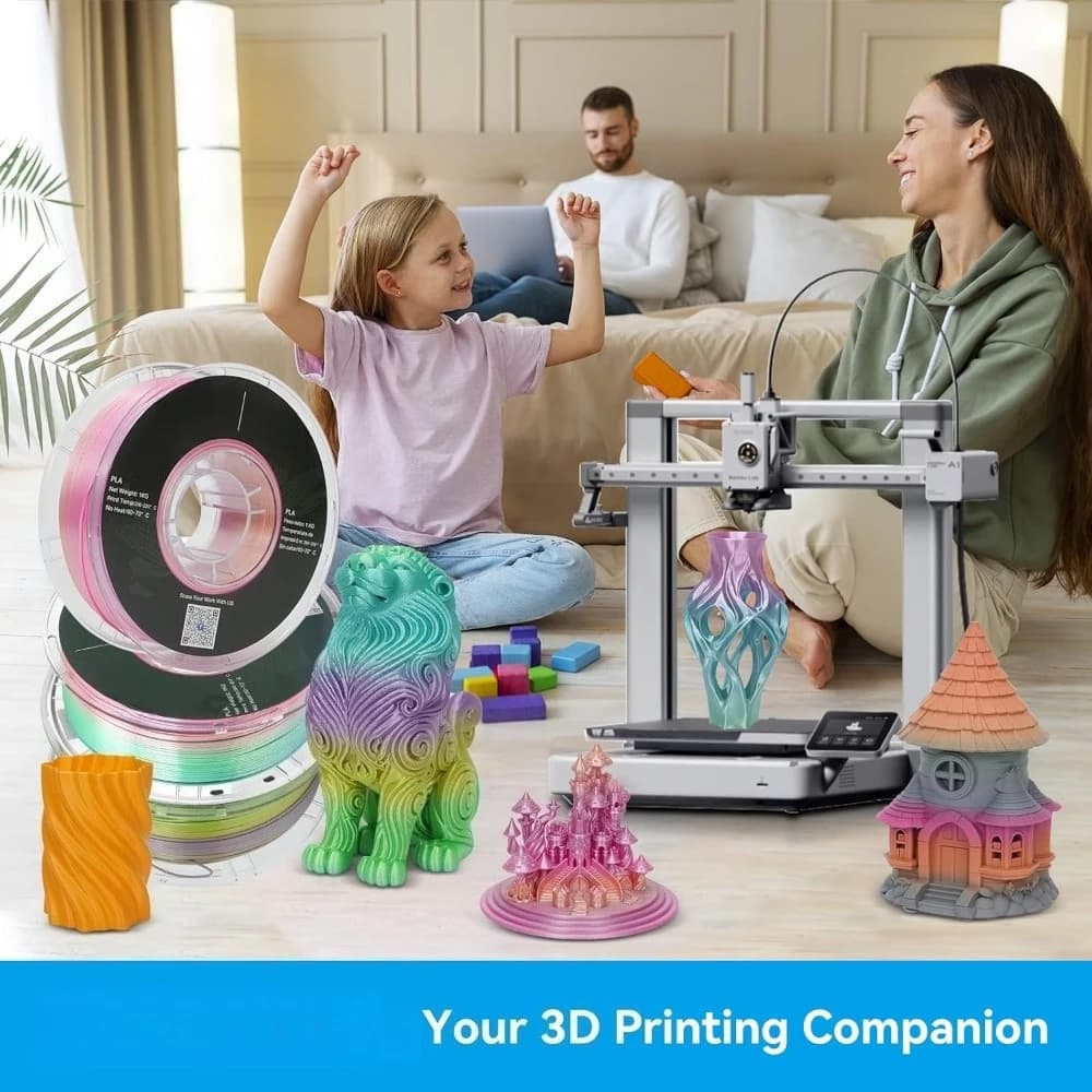1.75mm PLA 3D Printer Filament 16 Spools 1kg Each Black White Grey Red Green Blue Yellow Purple Silver Transparent Pink