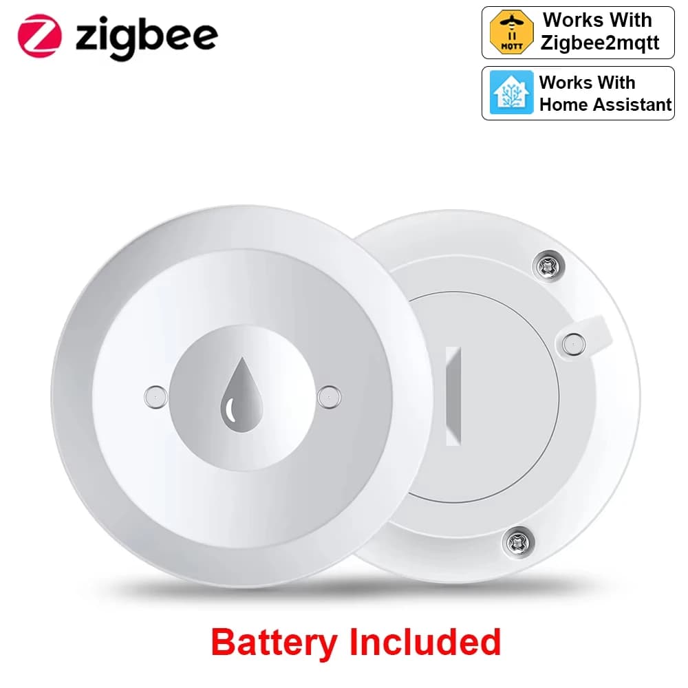 Zigbee Water sensor Flood leak detector App Remote monitoring for kitchen/bathroom Support Home assistant Zigbee2mqtt
