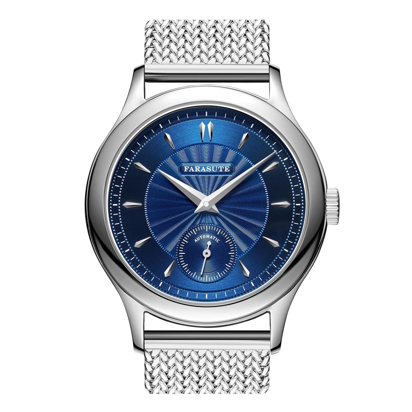 FARASUTE Men Pilot Watch 39mm Automatic Mechanical Wristwatch 5ATM Waterproof Sapphire Mirror Small Second Dial