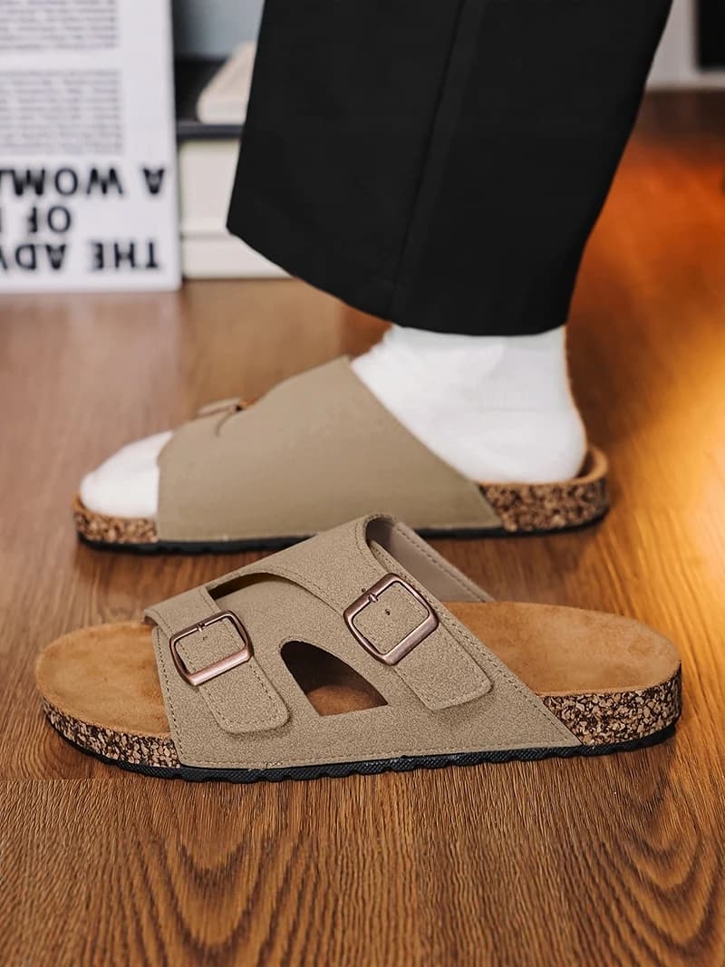 Sandali infradito da uomo estivi alla moda, resistenti all'usura, antiscivolo, con fondo morbido, per sport e spiaggia, comodi con punta tonda