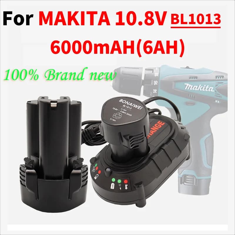 3000mAh 6000mAh 10.8V/12V BL1013 Batteria ricaricabile agli ioni di litio per Makita BL1013 BL1014 BL 1013 BL 1014 LCT203W 194550-6 194551-4