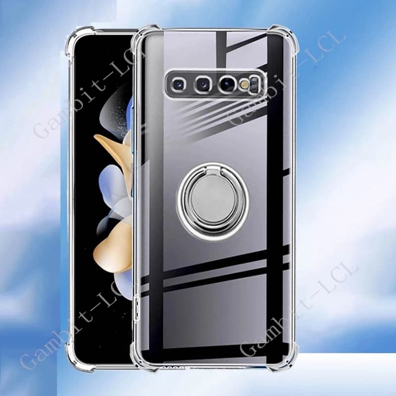 For Samsung Galaxy S10+ S10 5G S10e Note 20 10 9 8 10 10+ S9 S9+ Back Ring Holder Bracket Phone Case Smartphone TPU Soft Cover