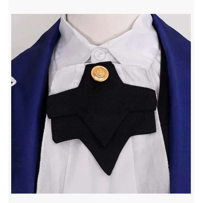 A;3\v,7'd/Anime Game Library of Ruina Angela Cosplay Costume Dress Blue Tuxedo Coat Shirt Man Woman Carnival Performanw.3;v'6\b/