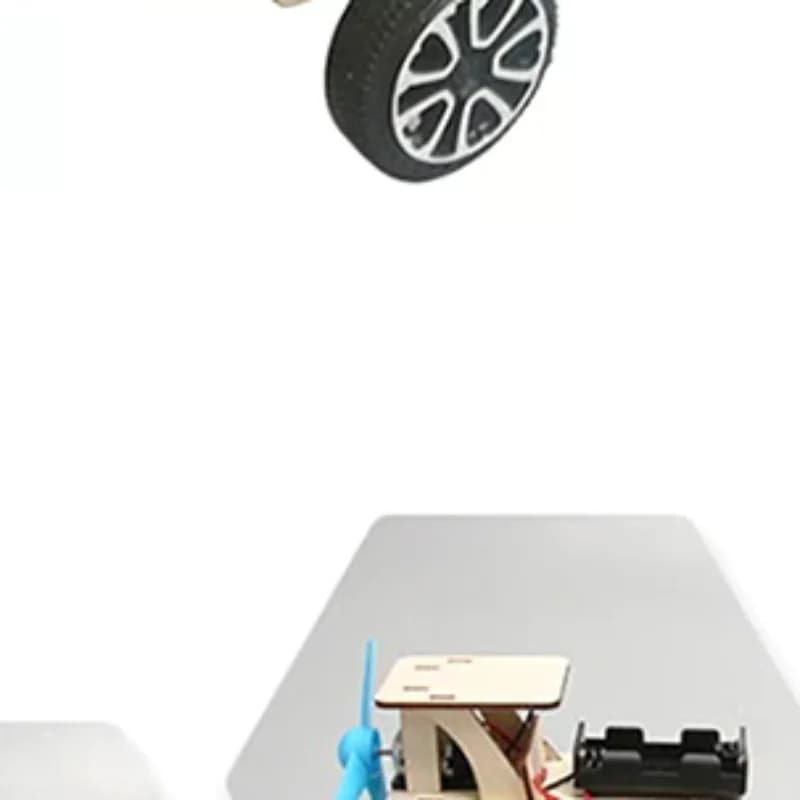 Auto Elettrica a Energia Eolica, Giocattolo Scientifico Fai-da-Te, Progetti Educativi STEM per Bambini, Modello 3D da Assemblare, Puzzle in Legno, Kit Scientifico