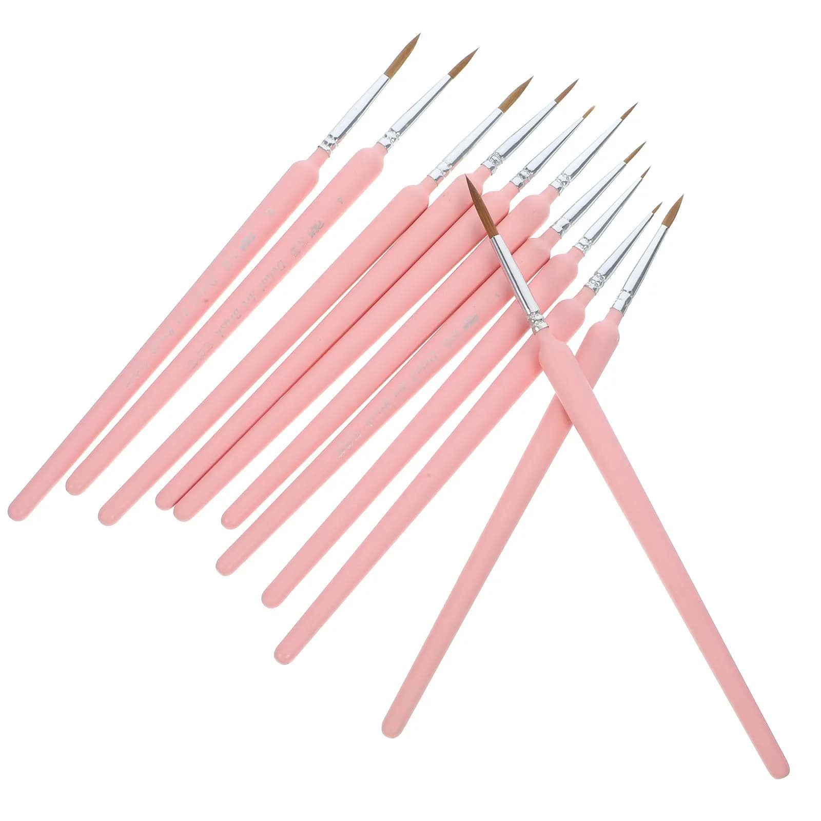 11Pcs Fine Detail Paint Brush Set Thin Artistic Brushes for Acrylic Oil Watercolor Gouache Face Nail Miniature Painting