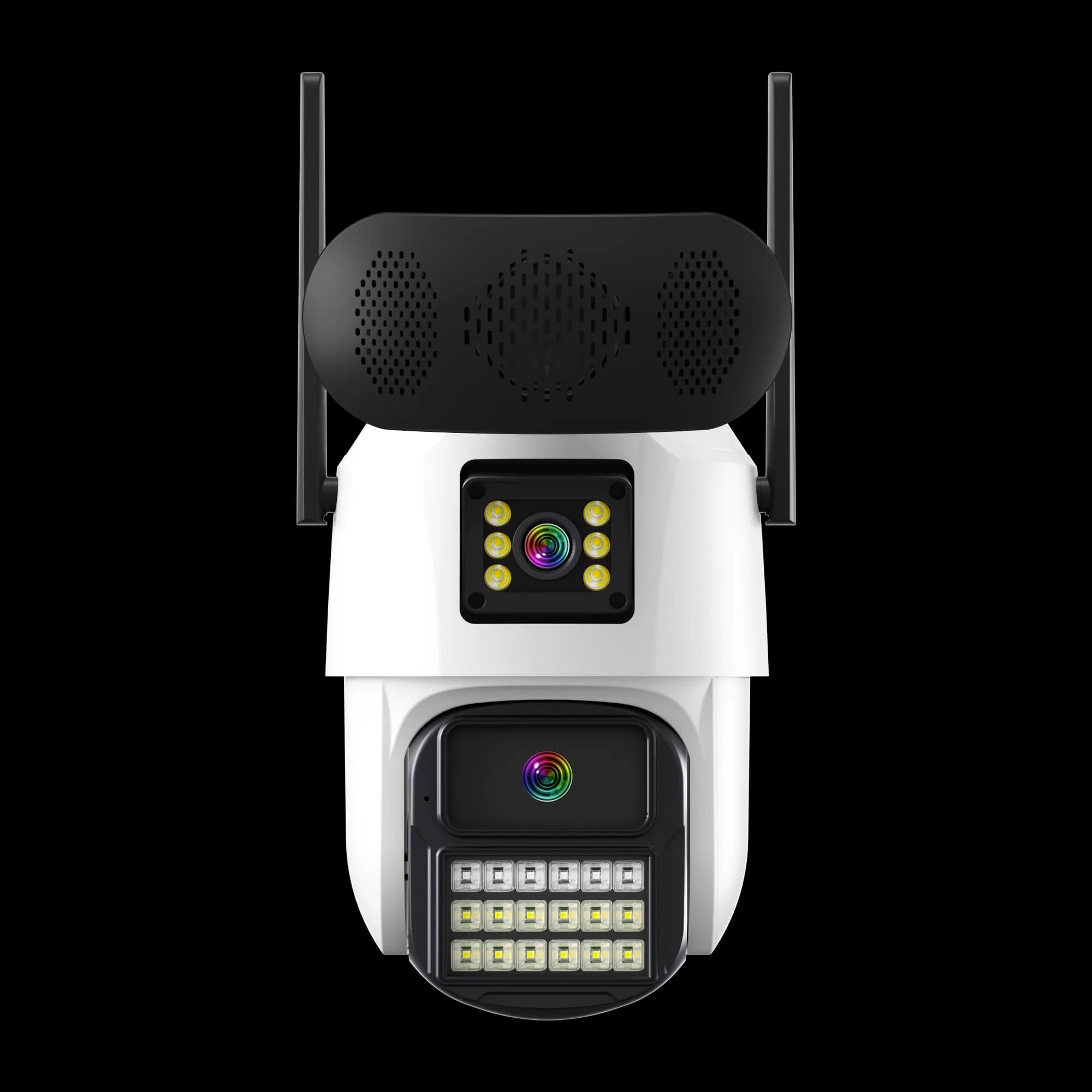 8MP iCsee APP Grande Sirena Doppia Lente PTZ WIFI/4G Telecamera Dome IP a Colori AI Rilevazione Umanoide Sicurezza Domestica CCTV Baby Monitor
