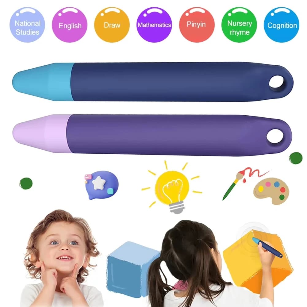 #831L Kids Stylus Pen Touch Screen Tablet Stylus Pencil Universal Capacitive Drawing Writing Stylus for Kids Purple (Purple)