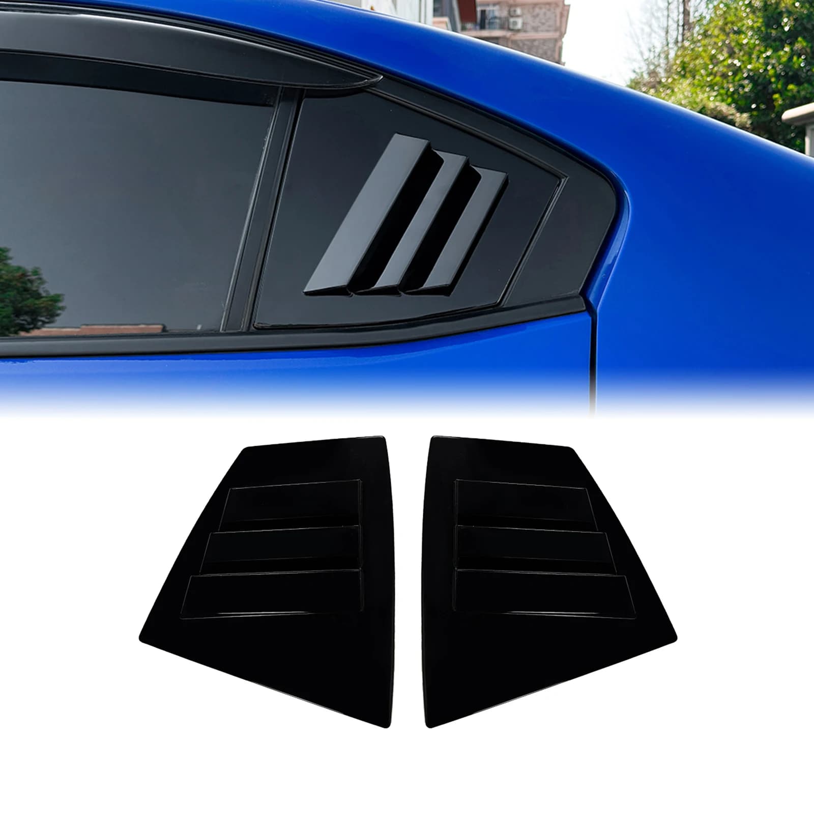 Pop Per Subaru WRX STI 2014-2021 Lunotto posteriore Feritoia Otturatore Copertura Trim In Fibra di Carbonio Look/Gloss Nero Parabrezza Parasole Sunsha