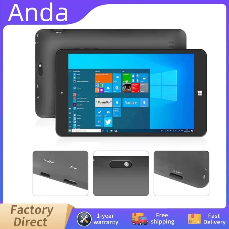 Portable Windows 10 8 Inch Z8300 64 Bit 2 GB + 32 GB Quad Core Office Dual Camera IPS 1280*800 High Performance