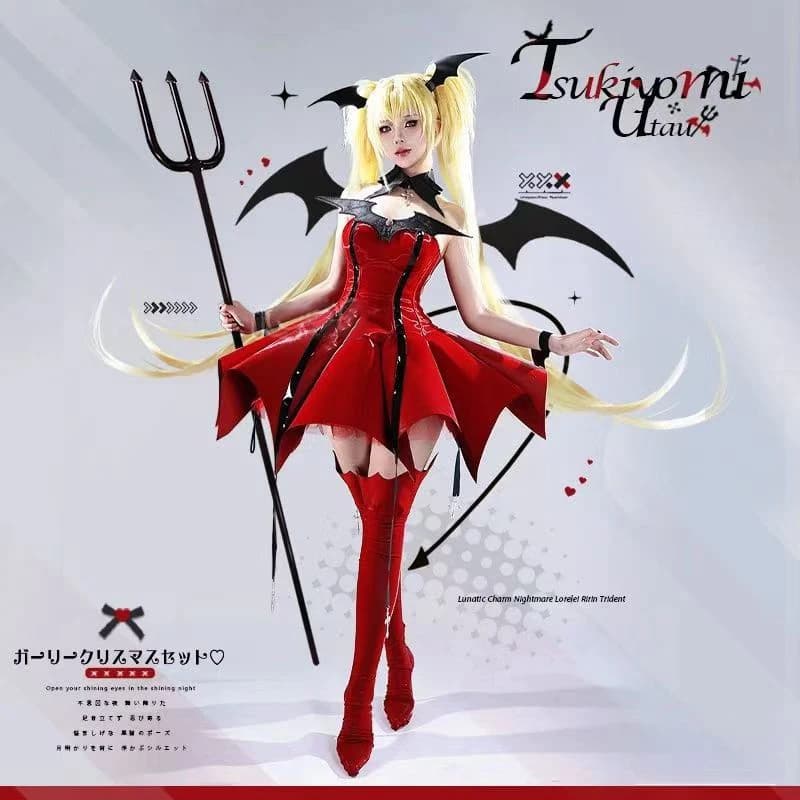 Temperament Versatile Guarding Sweetheart Devil Song Cosplay Costume Moon Chanting Song Cosplay Anime Role Play Sweet Cool Spicy