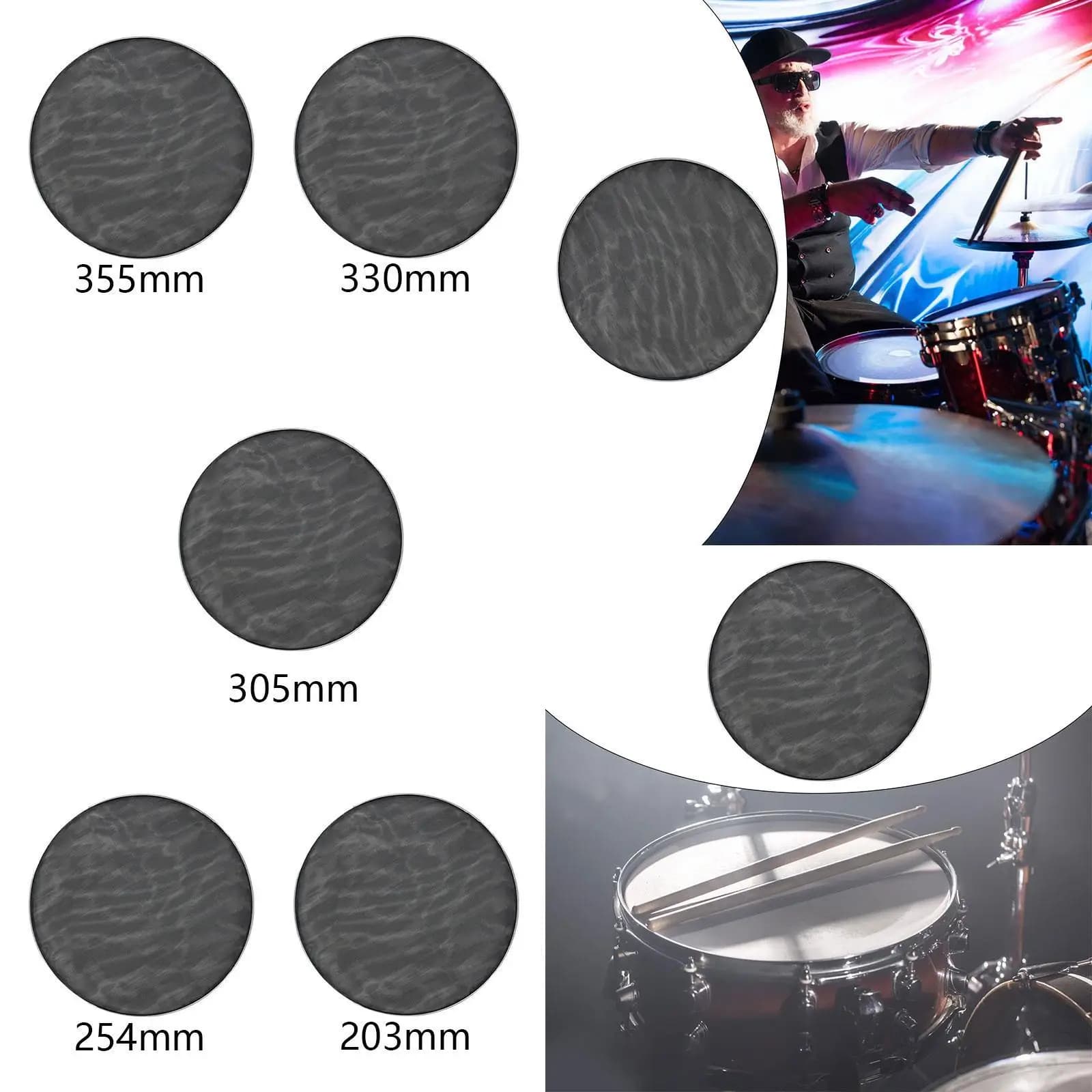 Testa per grancassa, silenziatori per rullante, smorzatore per batteria, pad per batteria, per batteria