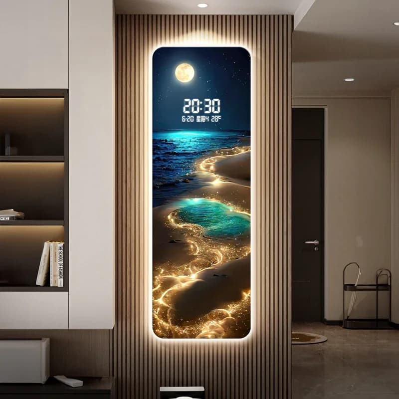 Large home decor Wall clock items Interior living room digital clock wall noiseless gaming room Kitchen home decoration luxury