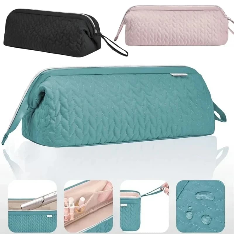 General Sewing Thread Curling Iron Bag Portable with Compartments Organizer Bag Dustproof Large Capacity Carrying Case Travel