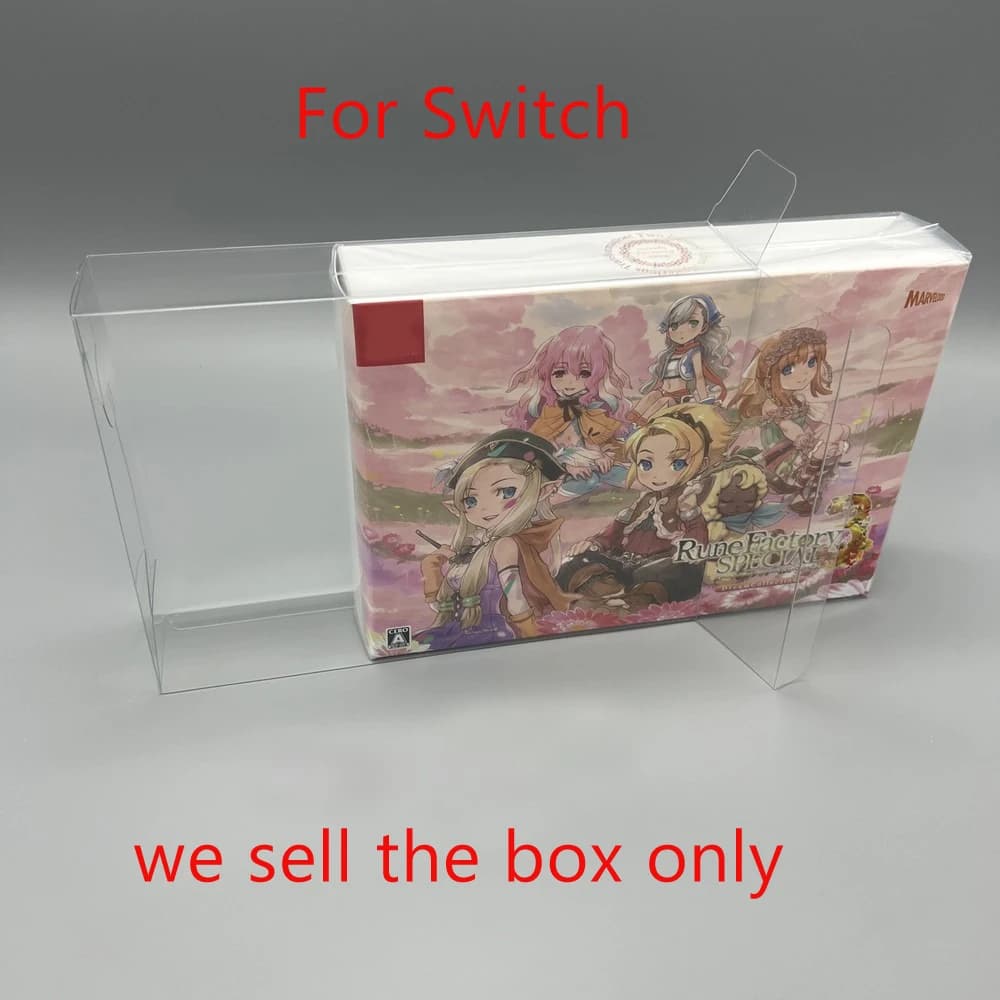 Custodia protettiva trasparente per interruttore NS per Rune Factory 3 versione limitata HK/JP da collezione PET trasparente
