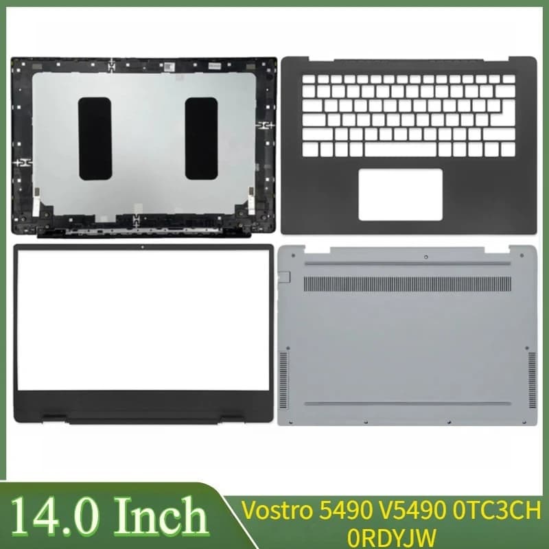 14.0 "Argento Nuovo Per Vostro 5490 V5490 0TC3CH 0RDYJW LCD Del Computer Portatile Della Copertura Posteriore Lunetta Anteriore Palmrest Fondo caso