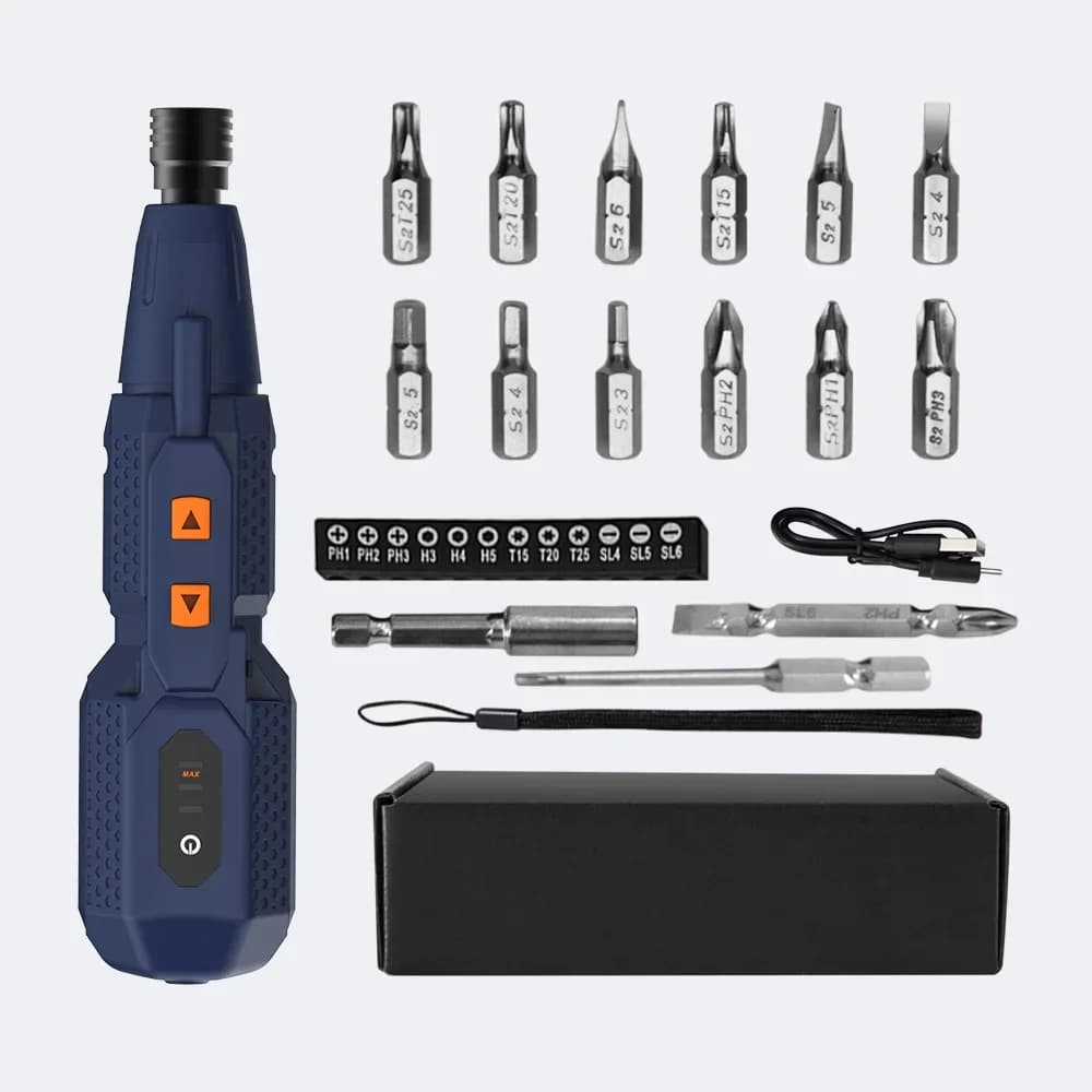Set di cacciaviti elettrici a batteria Cacciaviti elettrici intelligenti da 4,2 V con luci a LED Kit di strumenti di riparazione domestica ricaricabile tramite USB