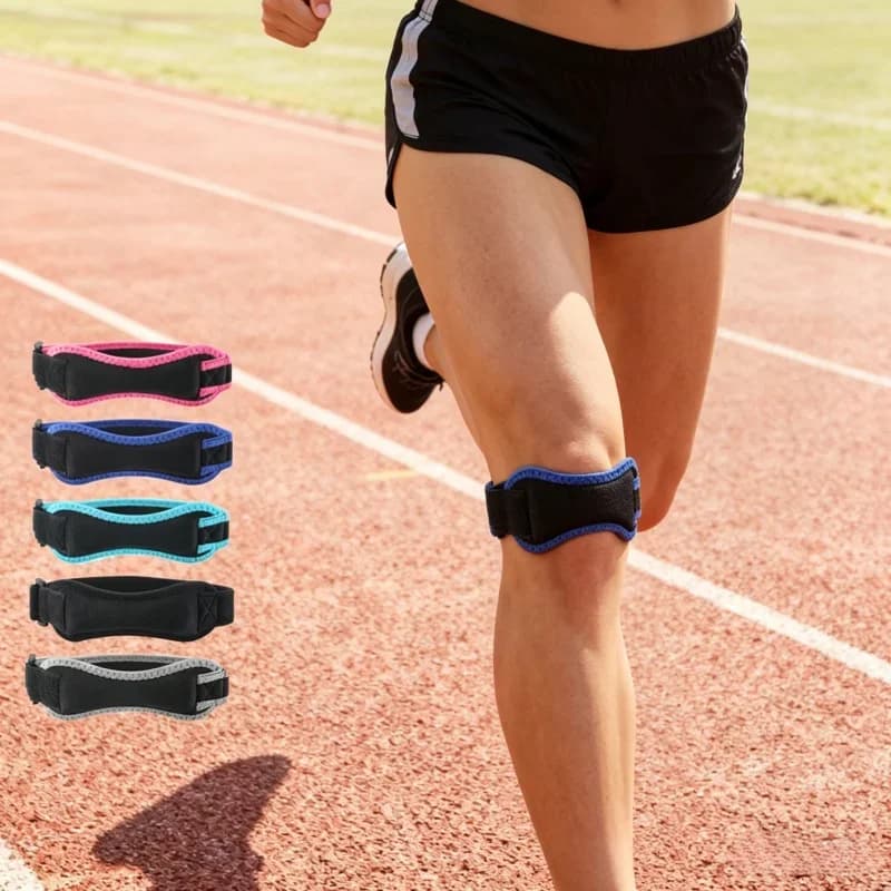 1PCS Knee Patellar Tendon Knee Support Strape Brace Adjustable Shock Absorption Compression Knee Pad Sleeve for Basketball