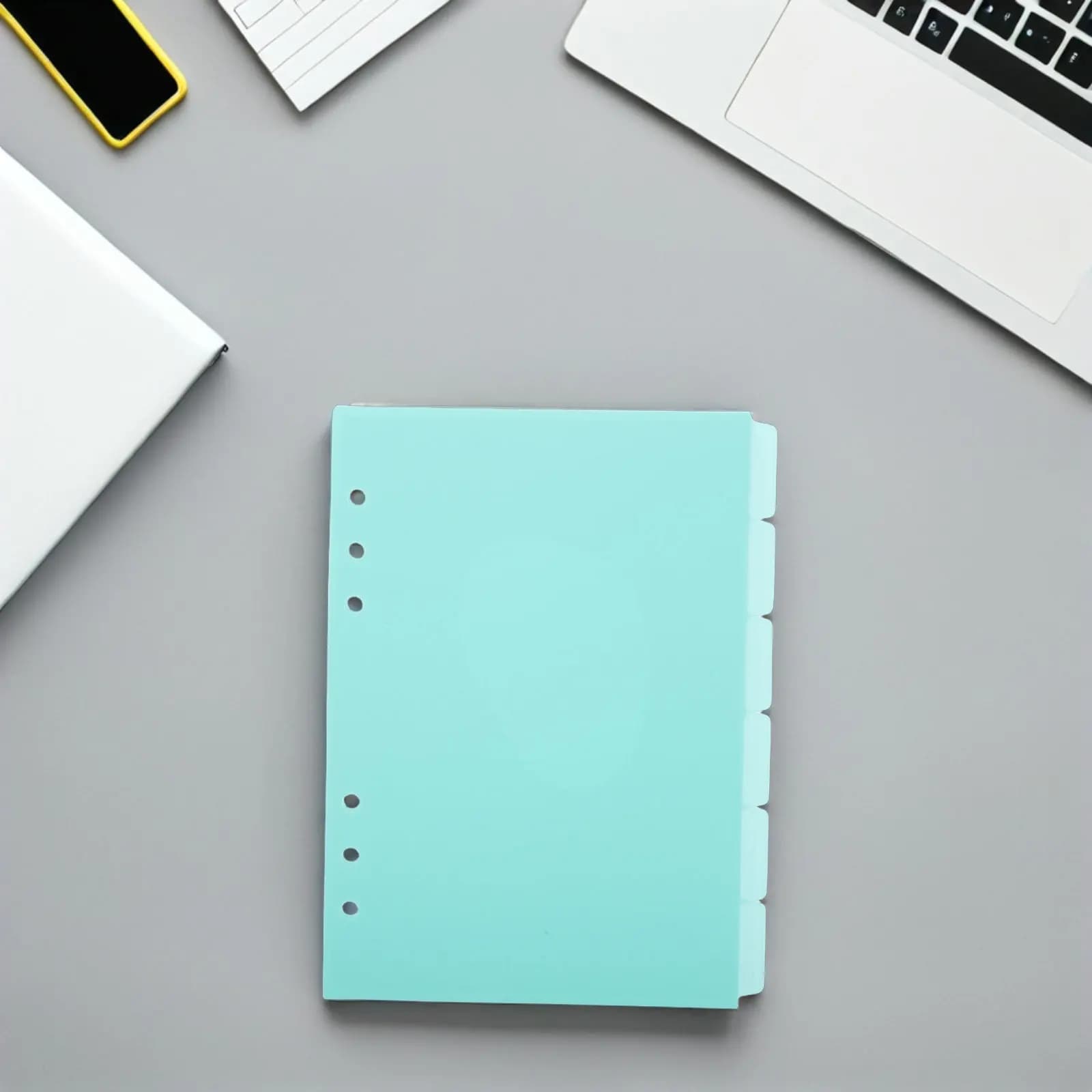 6Pcs Plastic Binder Index Dividers A5 6 Holes Tab Separators Notebook File Dividers for Study Planner Work Index Divider Sheets