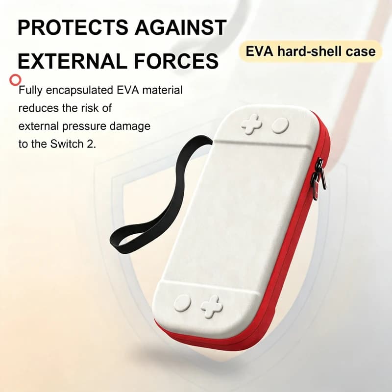 Hard EVA Carrying Case for Nintendo Switch 2, Shock‑Proof Anti‑Pressure Protective Travel Storage Bag with 12 Game Card Slots