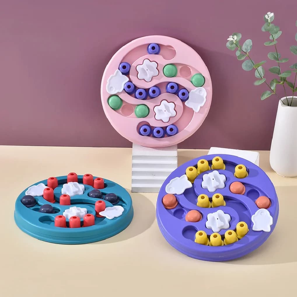 Giocattoli Puzzle per Cani, Dispenser di Cibo Interattivo a Lenta Erogazione, Ciotola Antiscivolo per Addestramento di Cani e Gatti