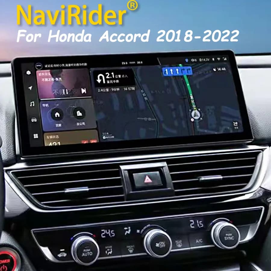 12.3" Android 15 Screen Car Radio For Honda Accord 2018 2019-2022 All In One GPS Navigation Car Multimedia Video Player Carplay