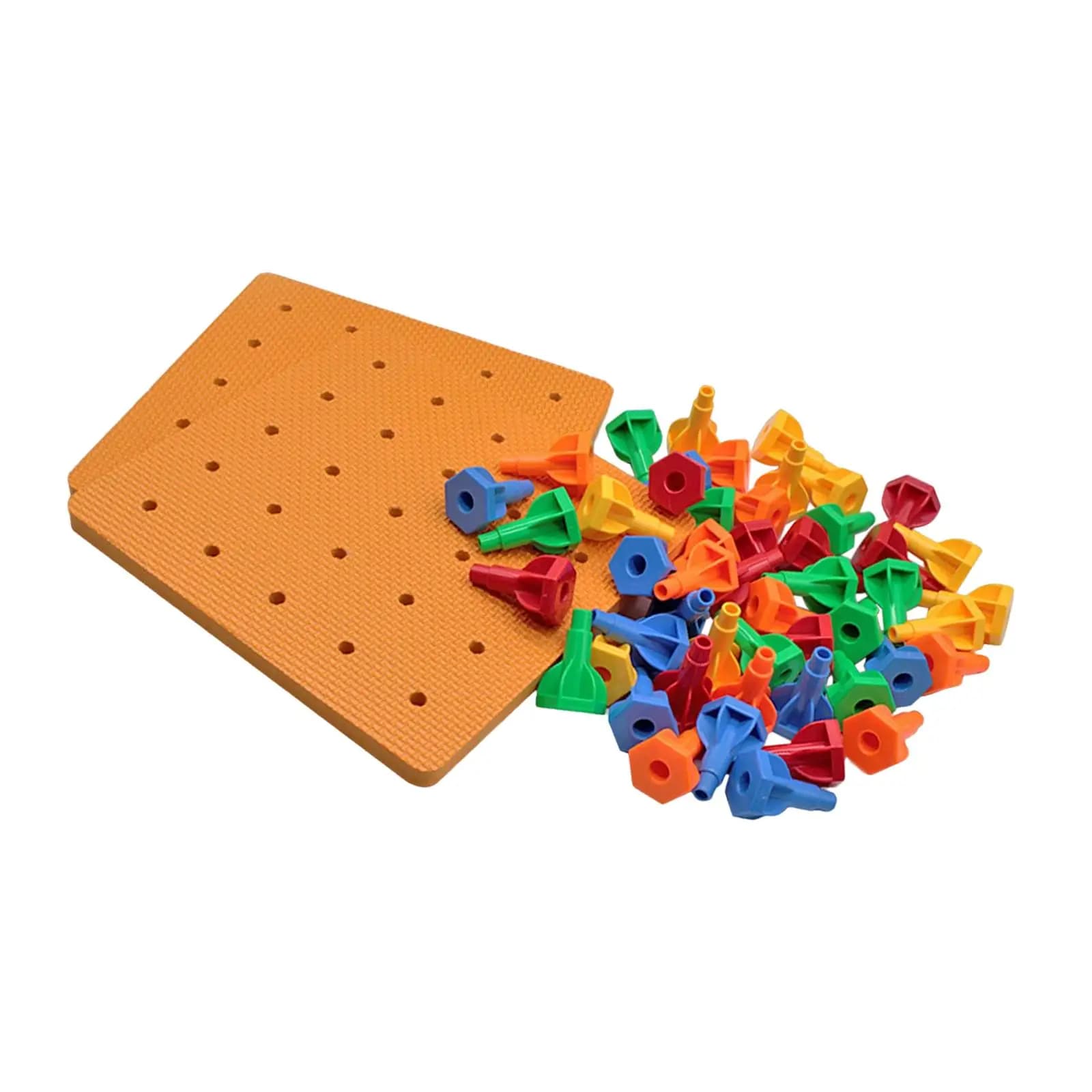 Set di Piastre Forate Impilabili, Regali per l'Apprendimento Precoce, Giocattoli Educativi Colorati per Bambini