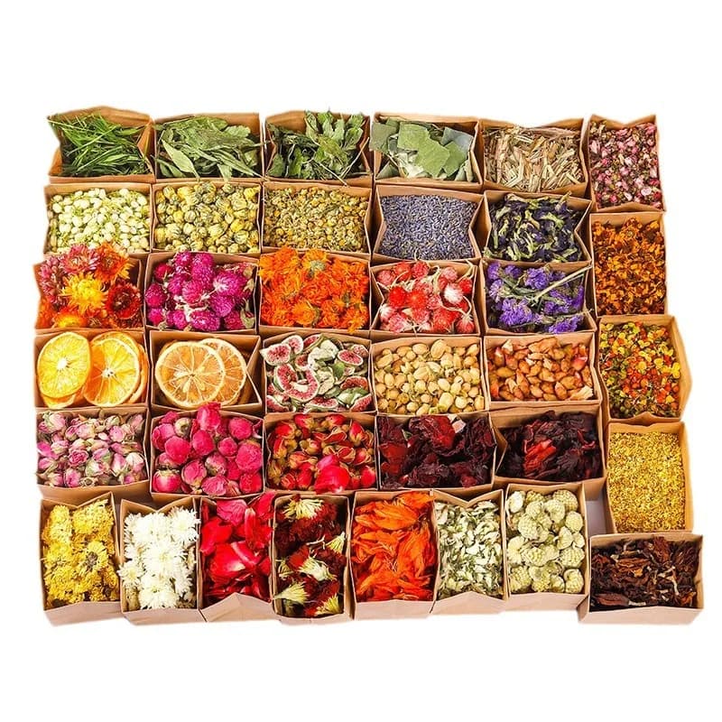 Fiori secchi premium (50-200g) - Lavanda/Rosa/Camomilla/Gelsomino/Orchidea a farfalla per sapone/candele, bagno, decorazioni per matrimoni e casa