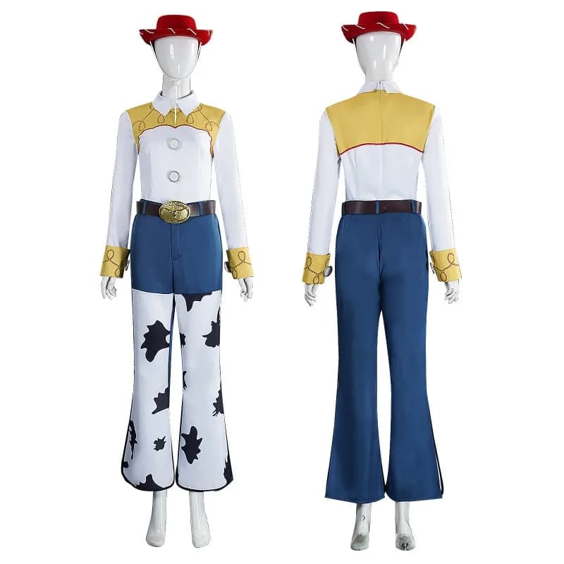 Festa di Halloween Jessie Costume Cosplay e cappello da cowboy Film Toy 5 Cowgirl Doll Abiti completi di Jessie Taglia donna