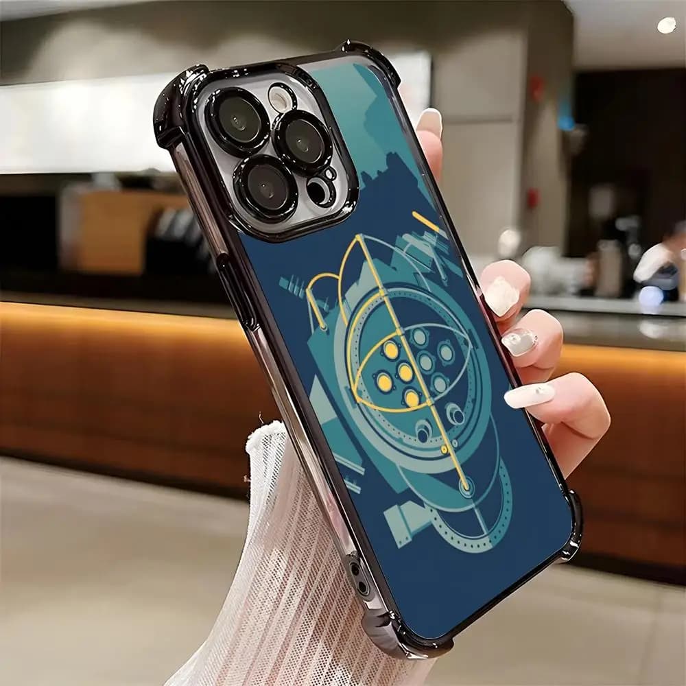 Game B-BioShock Phone Case Plating For IPhone 17 Pro Max 16 E 15 14 Plus 13 12 11 Air Anti-Fall Airabag Soft Cover