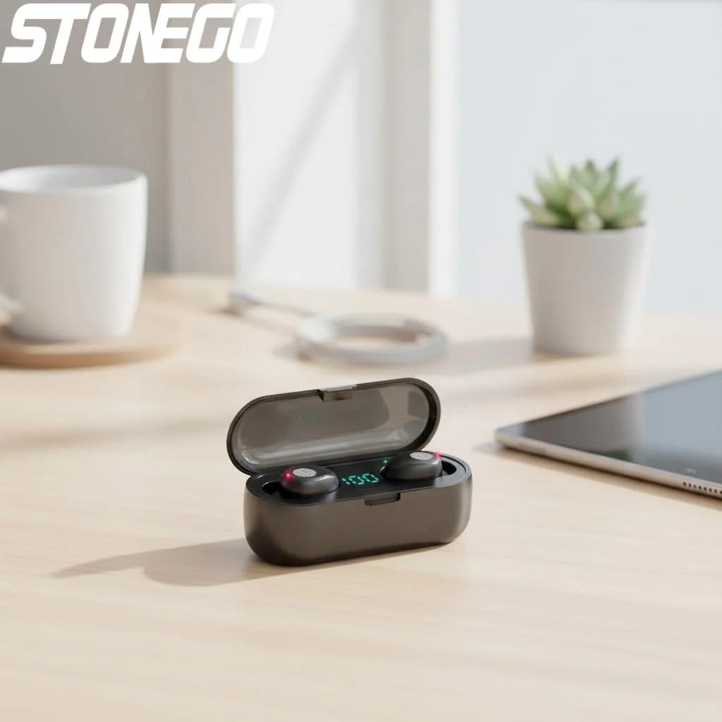 Wireless Bluetooth TWS Sport Headphones Waterproof with Noise Cancellation, Audio HiFi, Low Backgrounds, Double Refill Box