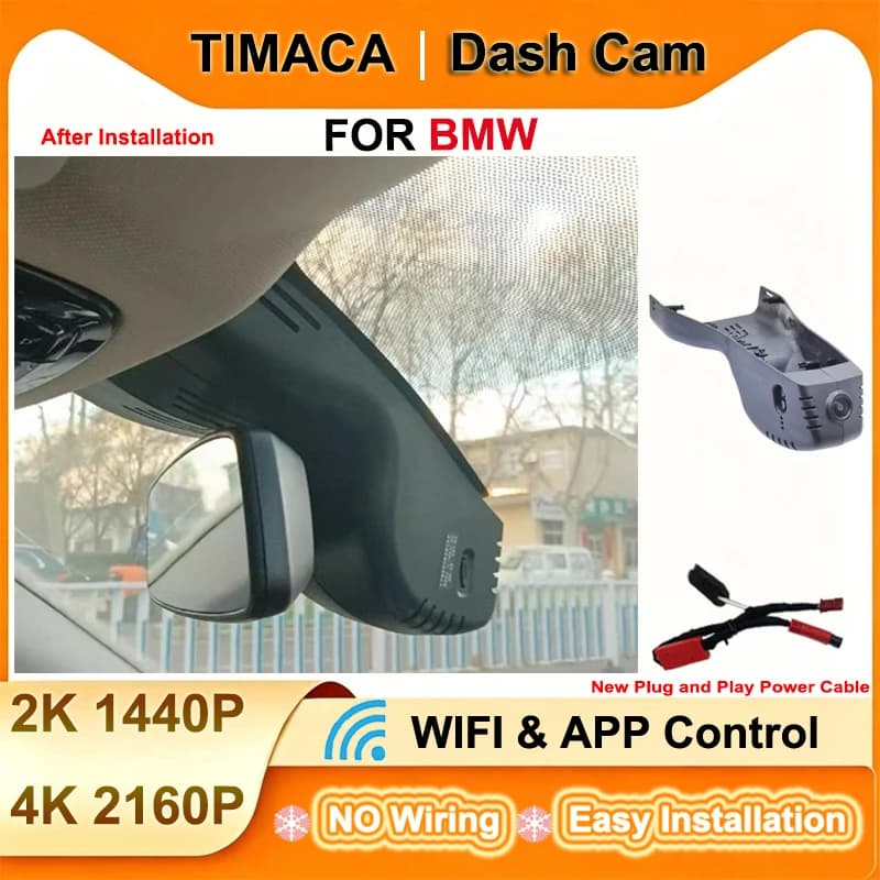 TIMACAM for BMW X6 G06 for BMW X6 40i for BMW X6 30d 40d 2020 2021 Dash Cam 4K Wifi Plug and Play Car DVR Camera DVR