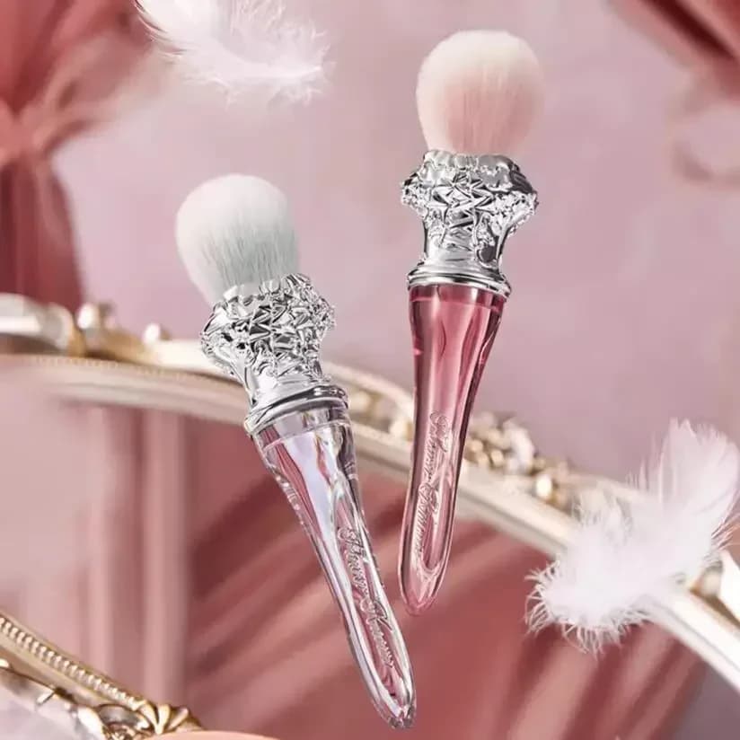 Flower Knows Swan Ballet Blush Pennello in lana Pennello in polvere minerale Bronzer Contour Pennelli per trucco di Flower Knows
