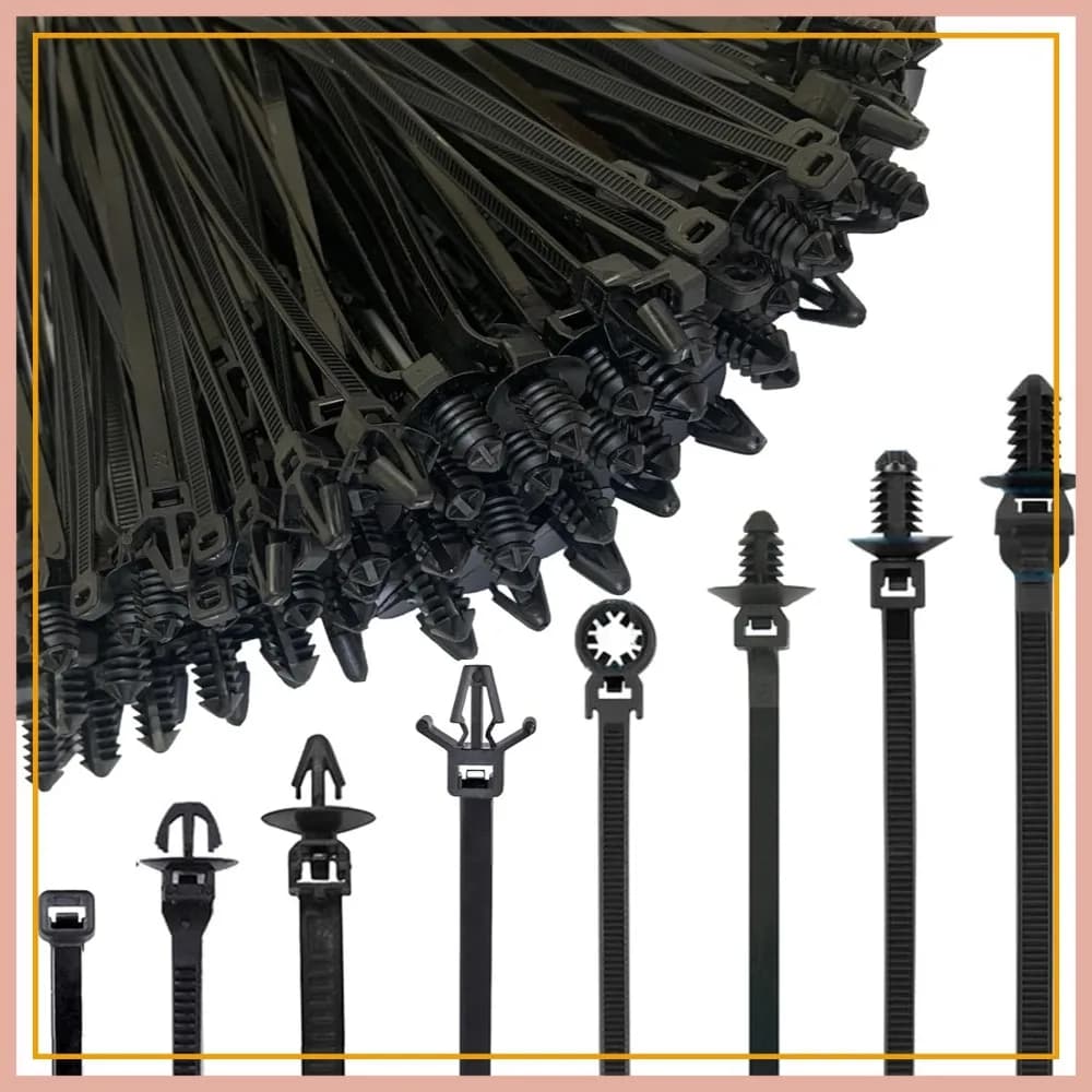 Fascette stringicavo a pressione da 240 pezzi, autobloccanti in nylon, 8 misure, resistenti ai raggi UV, per uso interno/esterno