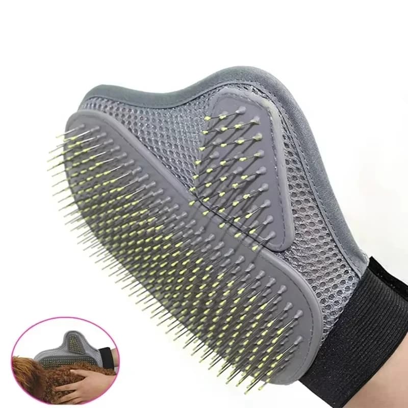 1 pz Pet Toelettatura Guanto Spazzola per la depilazione Gatto Pelliccia di cane Capelli Deshedding Delicato Efficiente Pettini per cani Prodotti per il massaggio da bagno per animali domestici