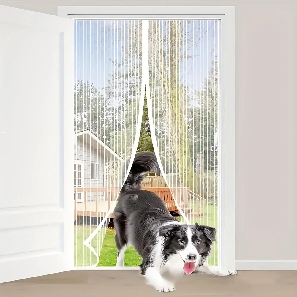 Oversize mosquito net with automatic closure - striped mosquito net