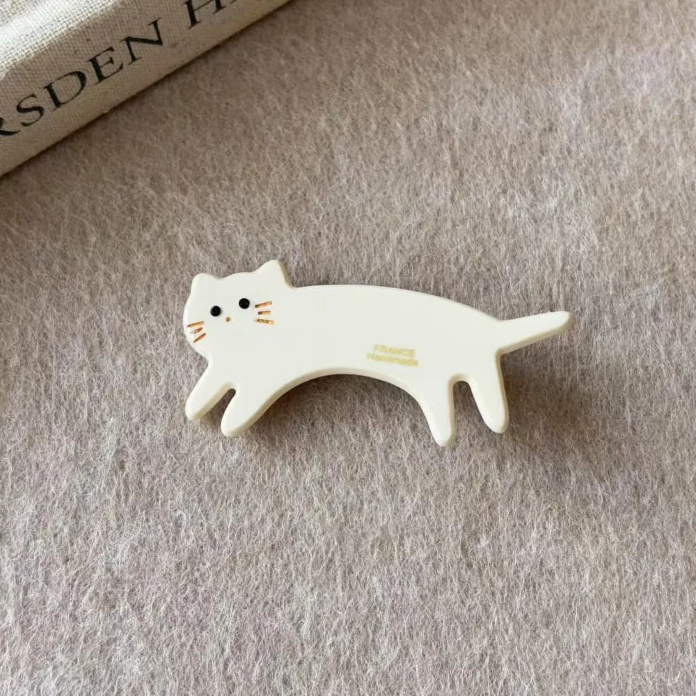 Fermaglio per capelli a forma di gattino alla moda, piccolo, in acetato, a forma di animale, stile coreano, accessorio per capelli, fermaglio laterale geometrico carino, streetwear