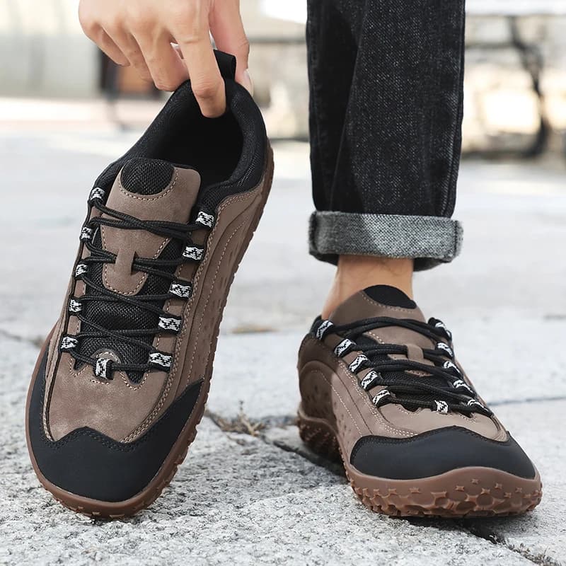 YRZL Scarpe larghe a piedi nudi Scarponi da trekking impermeabili unisex Scarpe da esterno invernali Scarponi da trekking da uomo durevoli Sneakers da uomo con suola spessa