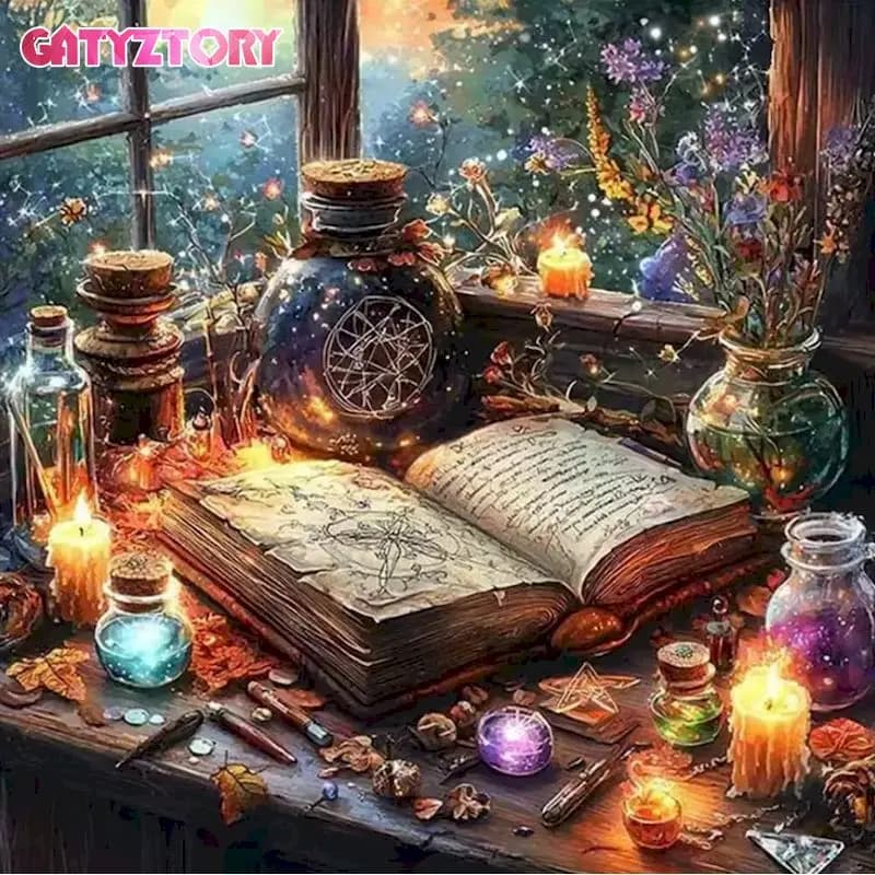 GATYZTORY 5D Diamond Painting Book Cross Stitch Diamond Mosaic Rose Rhinestones Embroidery Flower New Arrival Decor For Home