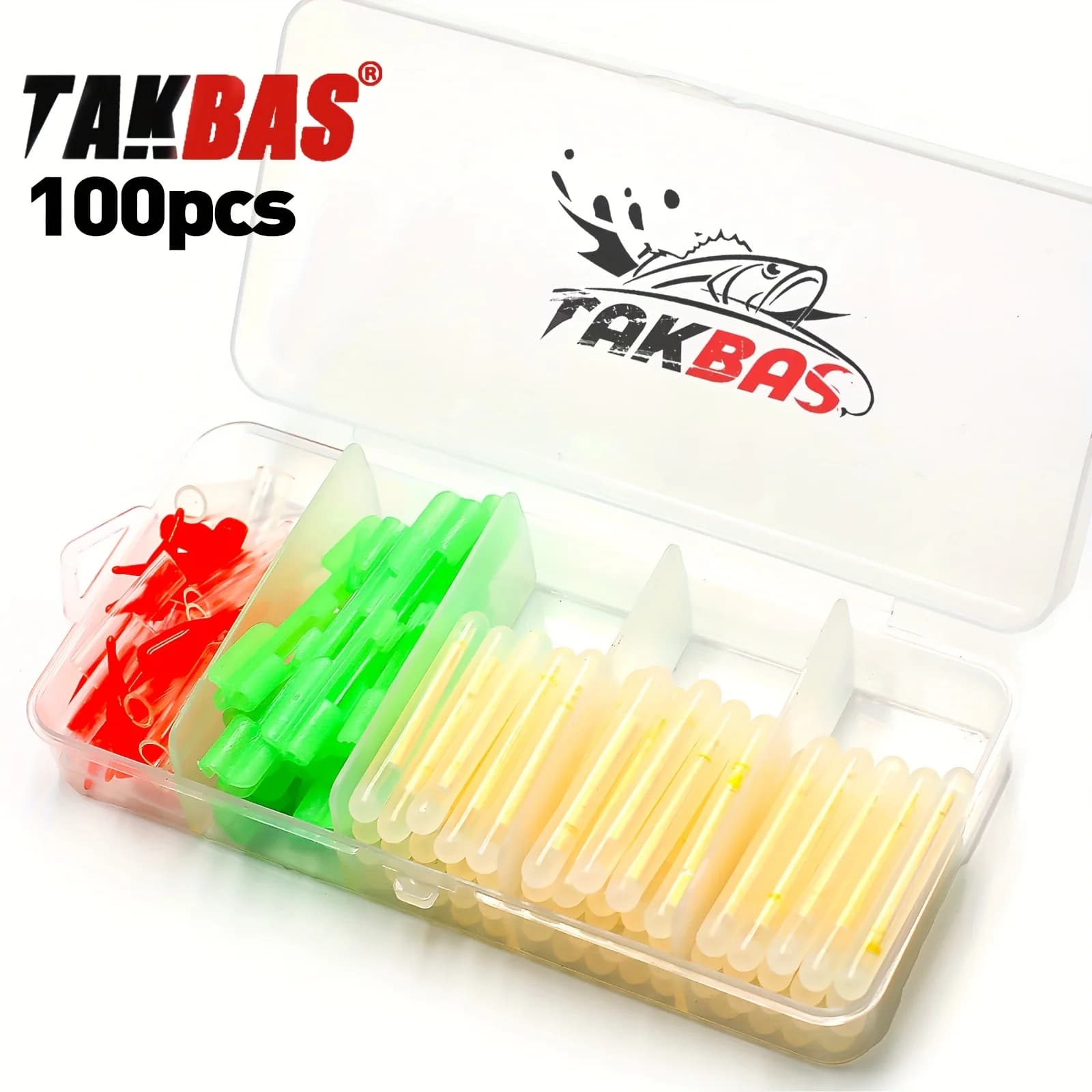 Set of 100-piece fishing light sticks, lights with rod tip Luminous stick indicators for night fishing floats for night fishing accessories