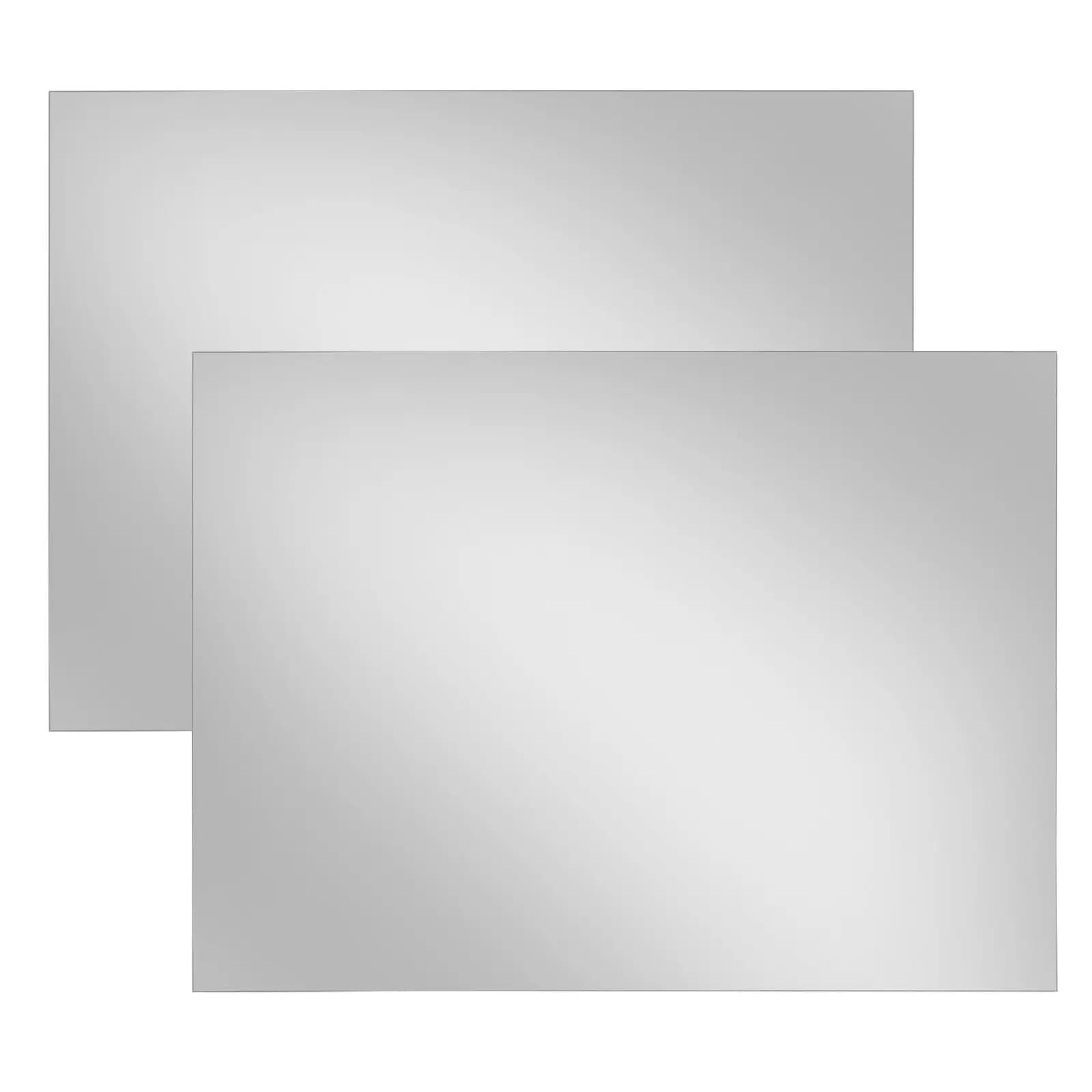 2 Pezzi di Piastrelle Adesive a Specchio in Acrilico, Adesivi Murali per Camera da Letto, Bagno, Palestra, Facili da Installare, Quadrati a Specchio Robusti