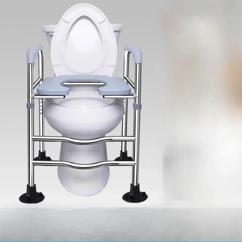 Elderly Toilet Riser with Handles Portable Commode Chair Height Adjustable Toilet Seat Bathroom NM159