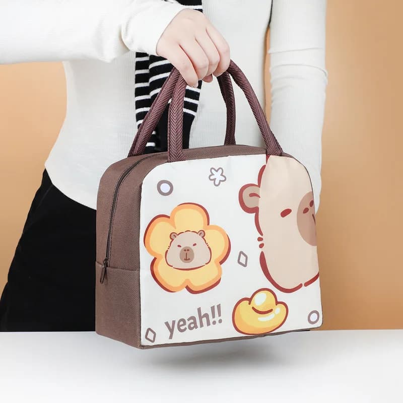 Children's Bag with Sympathizers Cartons - Thermal Bag for Lunch with Animal Patterns