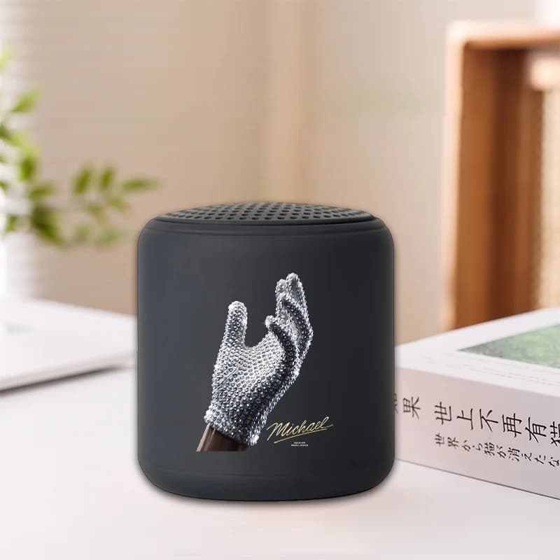 Altoparlante Bluetooth Vintage Michael Jackson con Grafica, Mini Speaker Wireless Portatile alla Moda, Potente Cassa Audio, Regalo