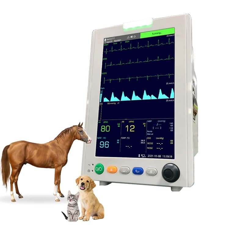 Segni vitali Misuratore veterinario multiparametrico per la pressione sanguigna Monitor per strumenti medici per animali domestici