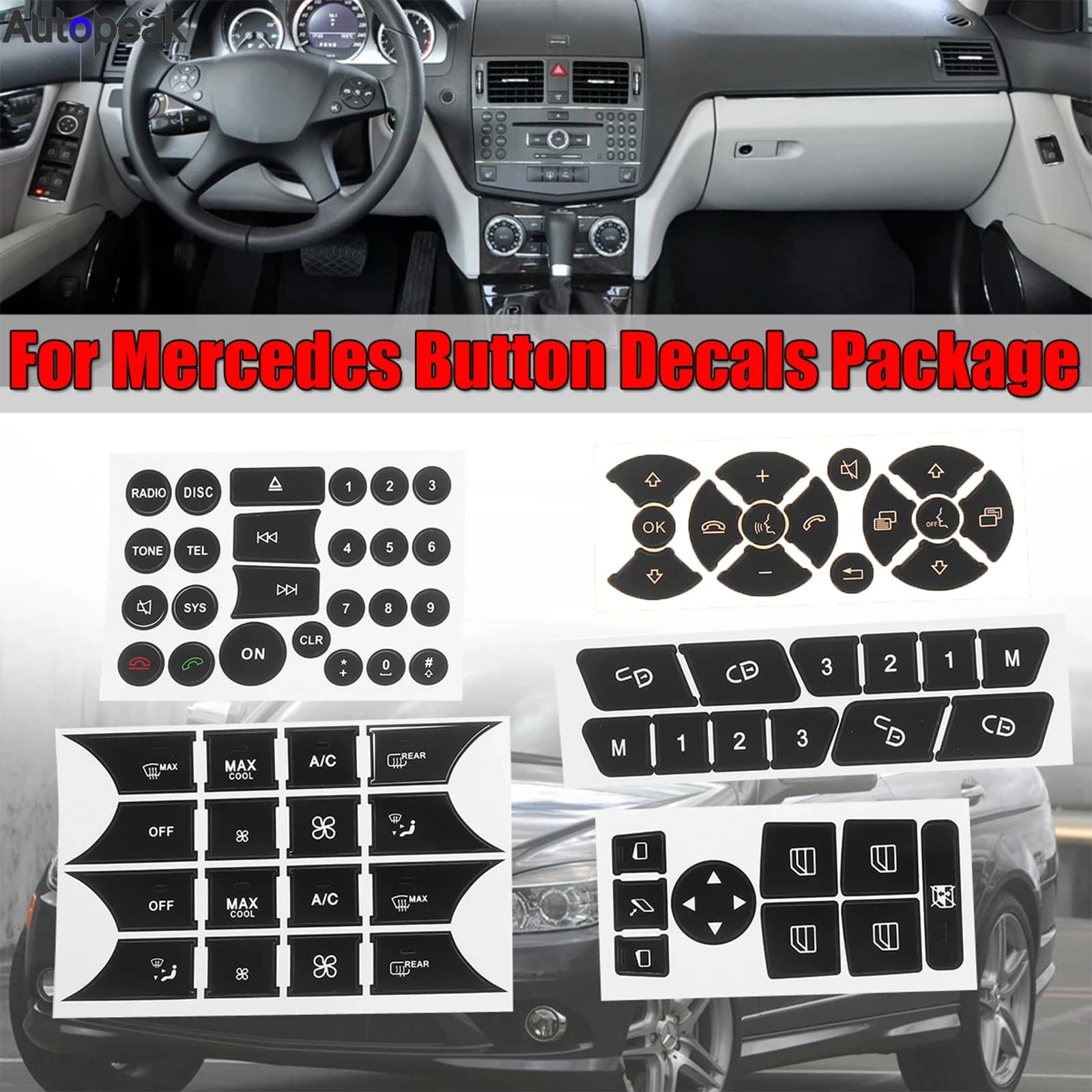 Auto Pulsante di Riparazione Adesivo Opaco Adesivi Per Mercedes Per Benz W204 C250 C350 Classe E ML GL GLK 2008 2009 2010 2011 2012 2013