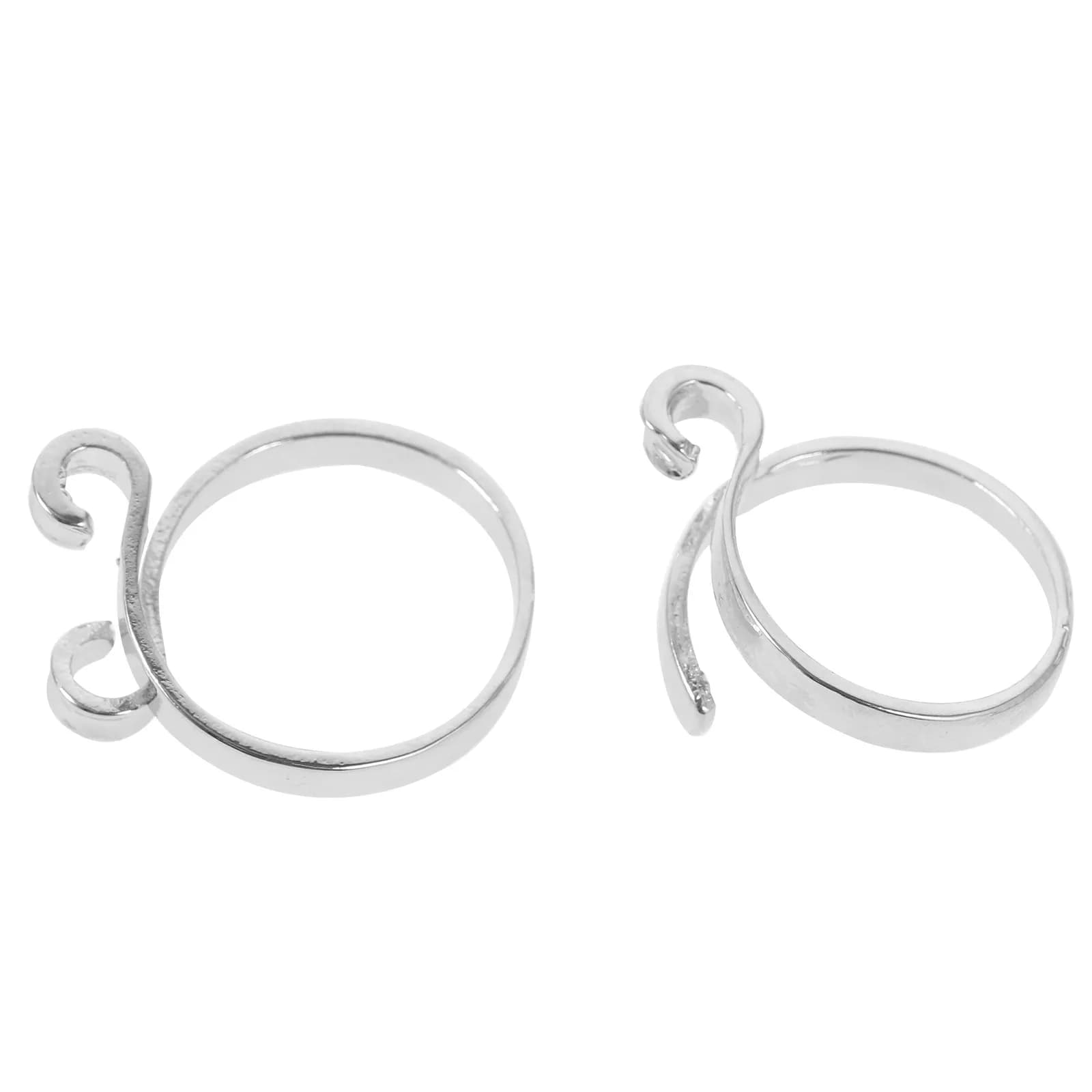 2 Pezzi Anello Regolabile in Lega per Lavorazione a Maglia e Uncinetto, Guida per Filato, Accessori per Uncinetto, Anelli per Artigianato